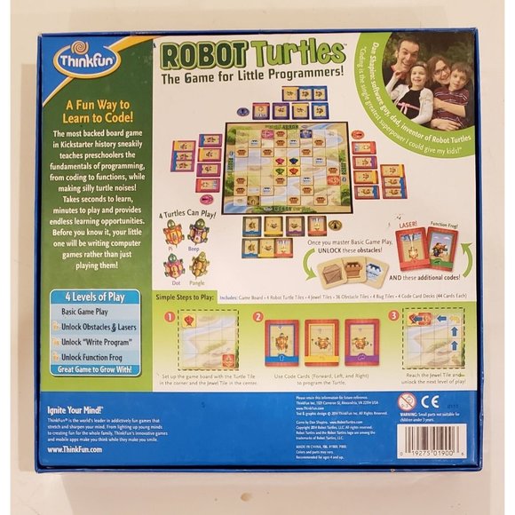 Thinkfun Robot Turtles Little Programmer Board Game Age 4+ - Picture 2 of 2